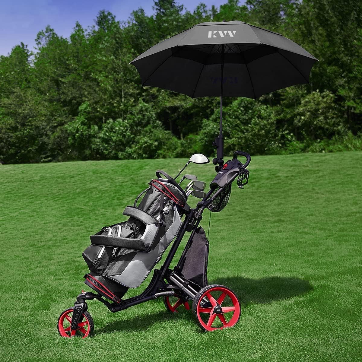 KVV 3 Wheel 360 Rotating Front Wheel Golf Push Cart Open and Close in ...