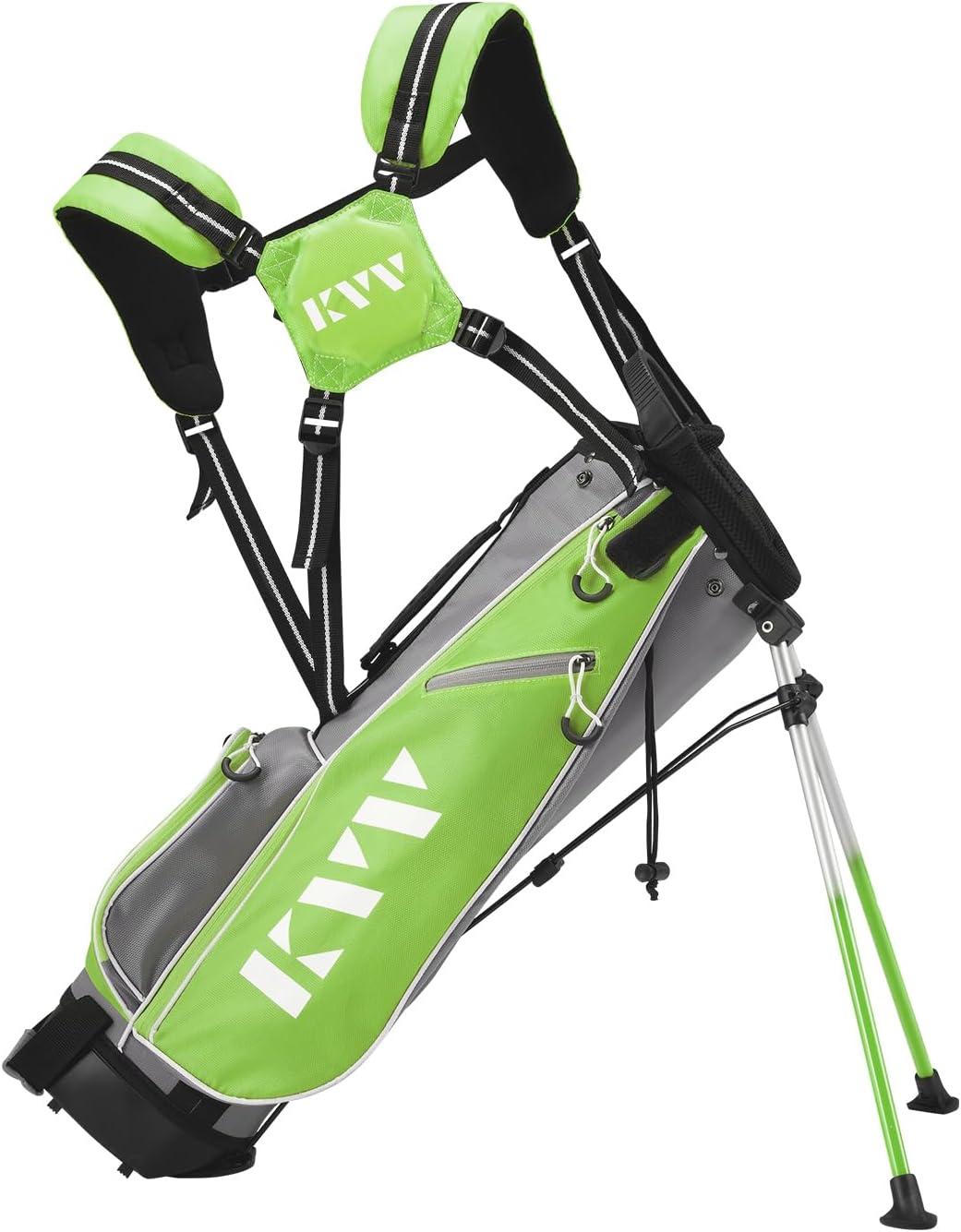 imageKVV Junior Golf Stand Bag Lightweight Golf Stand Bag for Children Kids Ages 46791012Lime