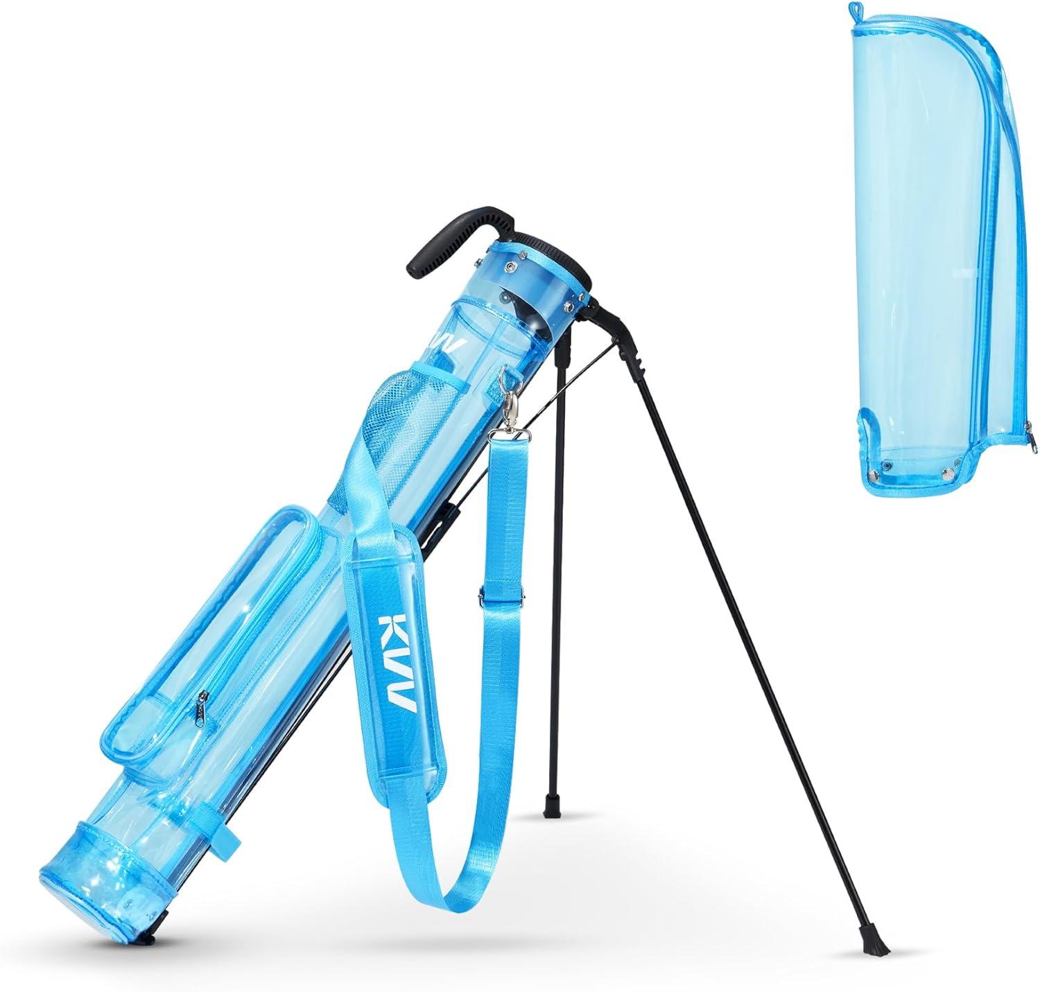 imageKVV Lightweight Sunday Golf Stand Bag Colorful Fashion Pitch and Putt Golf BagBlue