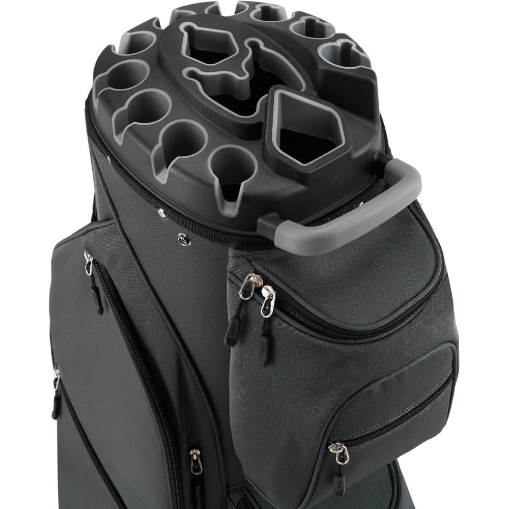 imageKVV 14 Way TopMolded Organizer Cart Bag with Rain Cover Full Length Divider Spacious Cooler PocketsDark Grey