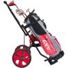 KVV 2-Wheel Junior Golf Cart for 3-10 Years Old Adjustable Upper Bracket(Red/Black)