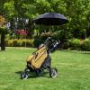 KVV 3 Wheel 360 Rotating Front Wheel Golf Push Cart Open and Close in ONE Second-Free Umbrella Holder Included(Black/Charcoal)