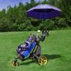 KVV 3 Wheel 360 Rotating Front Wheel Golf Push Cart Open and Close in ONE Second-Free Umbrella Holder Included(Yellow/Charcoal)