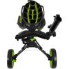 KVV 3 Wheel Golf Push Cart Ultra Lightweight Smallest Folding Size, New-Version Scorecard Holder(Black/Lime)