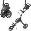 KVV 3 Wheel Golf Push Cart Ultra Lightweight Smallest Folding Size, New-Version Scorecard Holder(Charcoal)