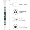 KVV Bamboo Golf Tees – 18-Pack in Cigarette-Style Case, 3-1/4 Inch for Drivers, Irons & Hybrids – Durable, Sustainable & Stylish Golf Tees for All Golfers(Green)