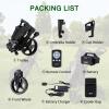 KVV Electric Golf Push Cart with Remote Control, Super Compact and Lightweight Electric Golf Cart,Smallest Folding Size Electric Golf Cart, Suitable for All Terrains, and （Charcoal）(Charcoal)