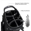 KVV Junior Golf Bag, Lightweight Golf Stand Bag for Young Players for Ages 4-6,6-8,9-12, 12 and Up(Black)