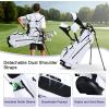 KVV Junior Golf Bag, Lightweight Golf Stand Bag for Young Players for Ages 4-6,6-8,9-12, 12 and Up(White)