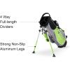 KVV Junior Golf Stand Bag, Lightweight Golf Stand Bag for Children Kids Ages 4-6/7-9/10-12(Lime)