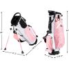KVV Junior Golf Stand Bag, Lightweight Golf Stand Bag for Children Kids Ages 4-6/7-9/10-12(Pink)