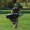 KVV Lightweight Golf Stand Bag with 7 Way Full-Length Dividers, 5 Zippered Pockets, Automatically Adjustable Dual Straps，Elegant Design(Black/White)
