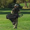KVV Lightweight Golf Stand Bag with 7 Way Full-Length Dividers, 5 Zippered Pockets, Automatically Adjustable Dual Straps，Elegant Design(Charcoal)