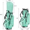 KVV Lightweight Golf Stand Bag with 7 Way Full-Length Dividers, 5 Zippered Pockets, Automatically Adjustable Dual Straps，Elegant Design(Lagon)
