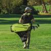 KVV Lightweight Golf Stand Bag with 7 Way Full-Length Dividers, 5 Zippered Pockets, Automatically Adjustable Dual Straps，Elegant Design(Lime)
