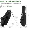 KVV Lightweight Pitch and Putt Golf Bag with Stand, Adjustable Dual Straps, Golf Stand Bag for Extra Storage in a Smaller Size(Black)
