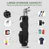 KVV Lightweight Pitch and Putt Golf Bag with Stand, Adjustable Dual Straps, Golf Stand Bag for Extra Storage in a Smaller Size(Black)
