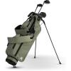 KVV Lightweight Pitch and Putt Golf Bag with Stand, Adjustable Dual Straps, Golf Stand Bag for Extra Storage in a Smaller Size(Light Grey)