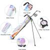 KVV Lightweight Sunday Golf Stand Bag, Colorful Fashion Pitch and Putt Golf Bag(Holographic)