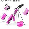 KVV Lightweight Sunday Golf Stand Bag, Colorful Fashion Pitch and Putt Golf Bag(Rose)
