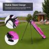 KVV Lightweight Sunday Golf Stand Bag, Colorful Fashion Pitch and Putt Golf Bag(Rose)