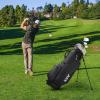 KVV Men’s Golf Clubs Package Set, 11-Club Complete Set with/Without Stand Bag/7-Piece Irons (5~P#), Right Handed/Left Handed(Black/Red)