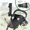 KVV Mini-Pro Deluxe Golf Cart for All Age Groups,Golf Push Cart with Adjustable Upper Bracket, 360 Swivel Front Wheel, Ultra-Compact Size（Charcoal）(KVV-MP300)