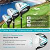 KVV Premium Right Hand Golf Club Set 11-Piece Set for Women, Including Driver, Fairway, Hybrid, 5#-P# Irons, Putter Steel Shaft Regular Flex Golf Clubs, with/Without Golf Bag(Blue)