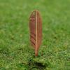 KVV Premium Single-Prong Feather-Inspired Divot Tool with Leather Lanyard – Perfect Golf Gift for Golfers(Warm Copper)
