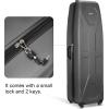 KVV Solid ABS Shell Hard Sided Golf Travel Case with Super Easy Rolling Wheels Ultimate Protection