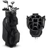 KVV Top-Moded Organizer Cart Bag, Premium Silent Golf Bag with Dual Handles, 14 Club Locking Slots for Men