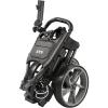 KVV 3 Wheel Golf Push Cart Ultra Lightweight Smallest Folding Size, New-Version Scorecard Holder(Charcoal)