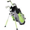KVV Junior Complete Golf Club Set for Kids/Children Right Hand, Includes Oversize Driver, Irons, Putter, Head Cover, Portable Golf Stand Bag(Lime 5-7)