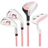 KVV Junior Right Hand Golf Club Set, 4/5-Piece Set for Kids Ages 4-6/7-9/10-12