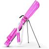 KVV Lightweight Sunday Golf Stand Bag, Colorful Fashion Pitch and Putt Golf Bag(Rose)