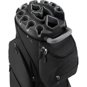 KVV 14 Way Top-Molded Organizer Cart Bag with Rain Cover, Full Length Divider, Spacious Cooler Pockets(Black)