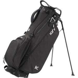 KVV Lightweight Golf Stand Bag with 7 Way Full-Length Dividers, 5 Zippered Pockets, Automatically Adjustable Dual Straps，Elegant Design(Black)
