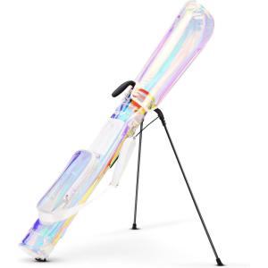 KVV Lightweight Sunday Golf Stand Bag, Colorful Fashion Pitch and Putt Golf Bag(Holographic)