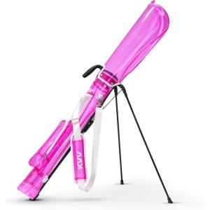 KVV Lightweight Sunday Golf Stand Bag, Colorful Fashion Pitch and Putt Golf Bag(Rose)