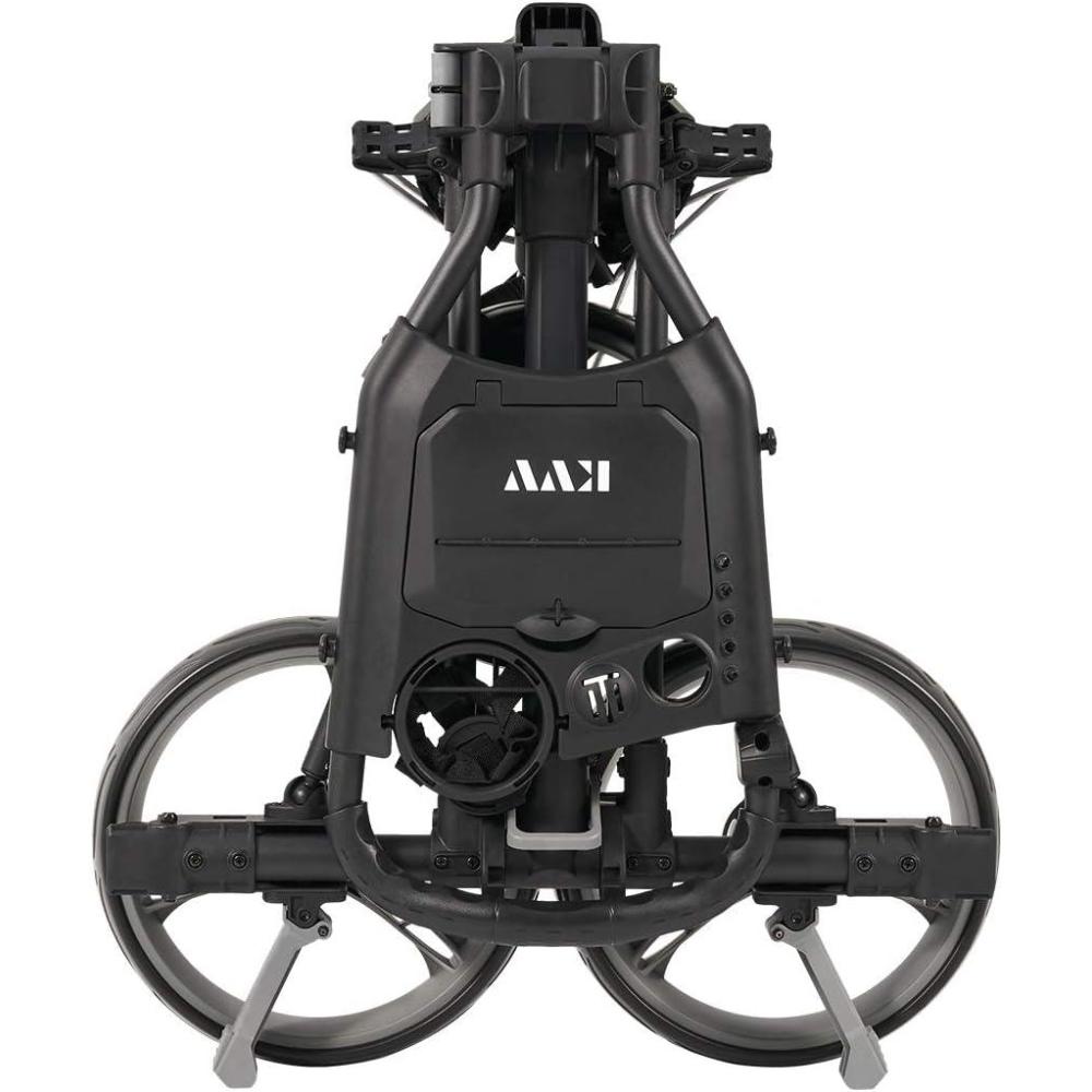 imageKVV 3 Wheel Compact Flat Folding Design Golf PushPull Cart with Lightweight and Sturdy Aluminum FrameCharcoal