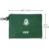 KVV Premium Waterproof Golf Pouch – PU Leather Accessory Bag with Velvet Lining | Compact & Durable Design for Golf Essentials(Green)