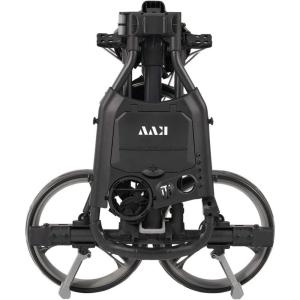 KVV 3 Wheel Compact Flat Folding Design Golf Push-Pull Cart with Lightweight and Sturdy Aluminum Frame(Charcoal)