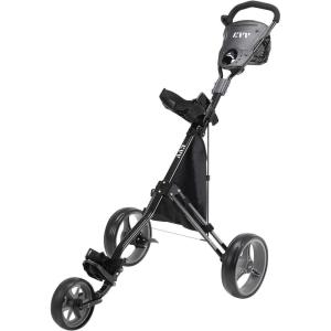 KVV Foldable Lightweight 3 Wheel Golf Cart with Stylish Scorecard Holder, Storage Bag-Easy to Open and Close