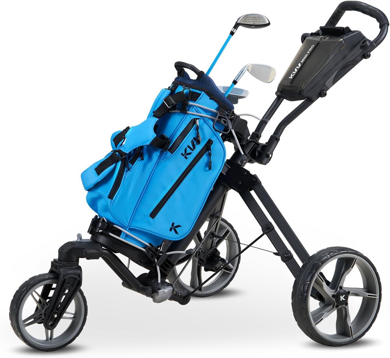 imageKVV Junior Golf Clubs Set Ages 312 Complete Kids Golf Set with Lightweight Stand Bag Driver Fairway Hybrid Irons Wedge amp Putter Right Handed for Girls amp BoysBlue