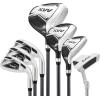 KVV Junior Golf Clubs Set Ages 3-12, Complete Kids Golf Set with Lightweight Stand Bag, Driver, Fairway, Hybrid, Irons, Wedge & Putter Right Handed for Girls & Boys(Black)
