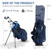 KVV Junior Golf Clubs Set Ages 3-12, Complete Kids Golf Set with Lightweight Stand Bag, Driver, Fairway, Hybrid, Irons, Wedge & Putter Right Handed for Girls & Boys(Navy)