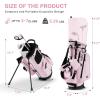 KVV Junior Golf Clubs Set Ages 3-12, Complete Kids Golf Set with Lightweight Stand Bag, Driver, Fairway, Hybrid, Irons, Wedge & Putter Right Handed for Girls & Boys(Pink)