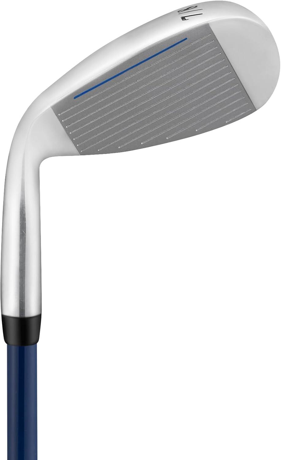 imageKVV Junior Golf Club Set for Kids Right Handed Driver Iron Putter White and Pink Ages 312 Perfect for Young GolfersAges 68 Blue