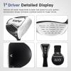 KVV Junior Golf Club Set for Kids, Right Handed Driver, Iron, Putter, White and Pink, Ages 3-12, Perfect for Young Golfers(Ages: 9-12 Black)