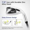 KVV Junior Golf Club Set for Kids, Right Handed Driver, Iron, Putter, White and Pink, Ages 3-12, Perfect for Young Golfers(Ages：9-12 Black)